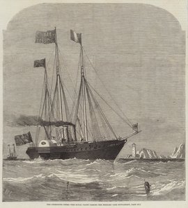 Le feste di Cherbourg, il Royal Yacht che passa le Needles da Richard Principal Leitch